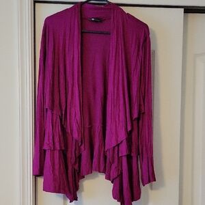AB Studio Purple Knit Cardigan Sweater